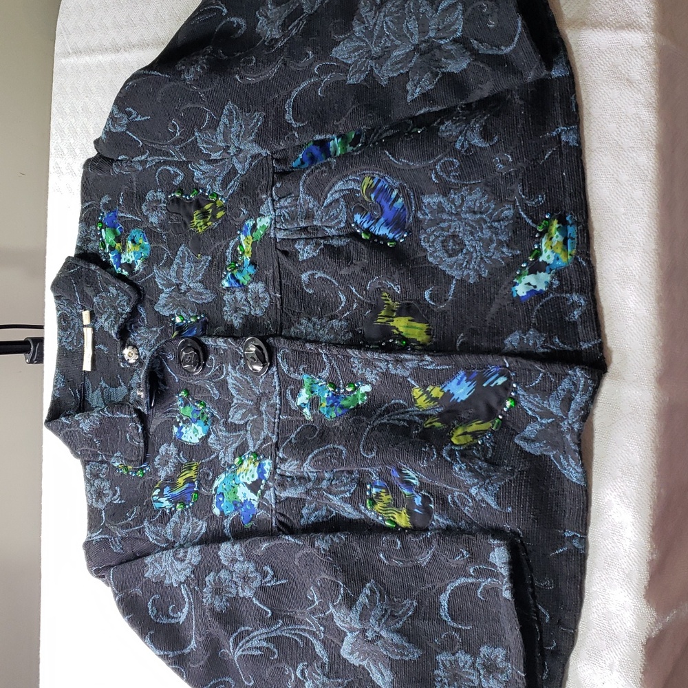 Choices  Jacket Blue Black Large Vintage